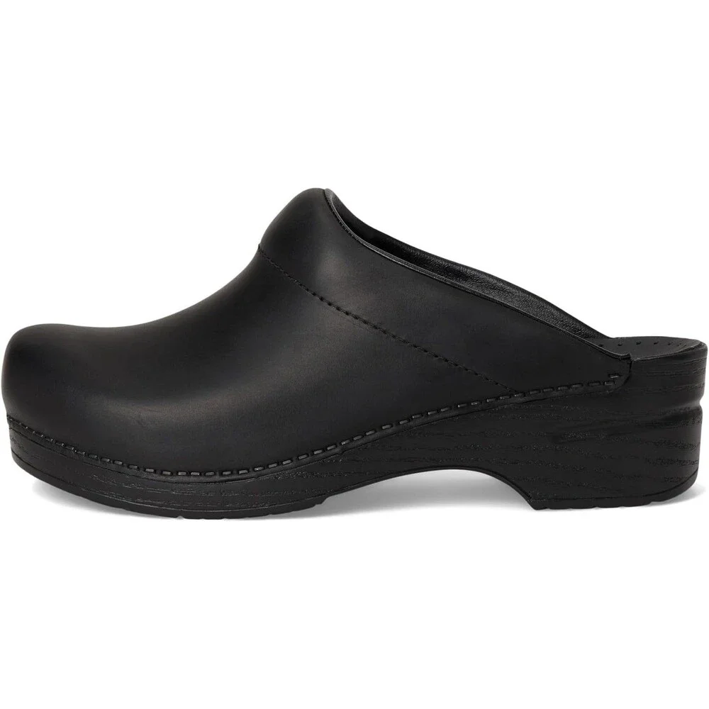 DANSKO Men's Karl Black Leather Professional Slip-on‎ Clogs NIB